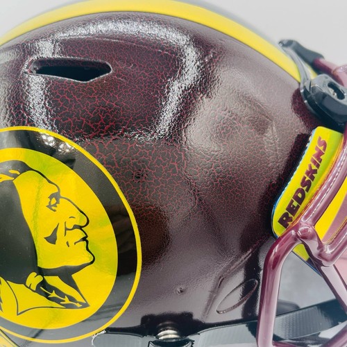 Washington Redskins Custom Auth Helmet Krackle with Chrome decals and Visor - Picture 5 of 5