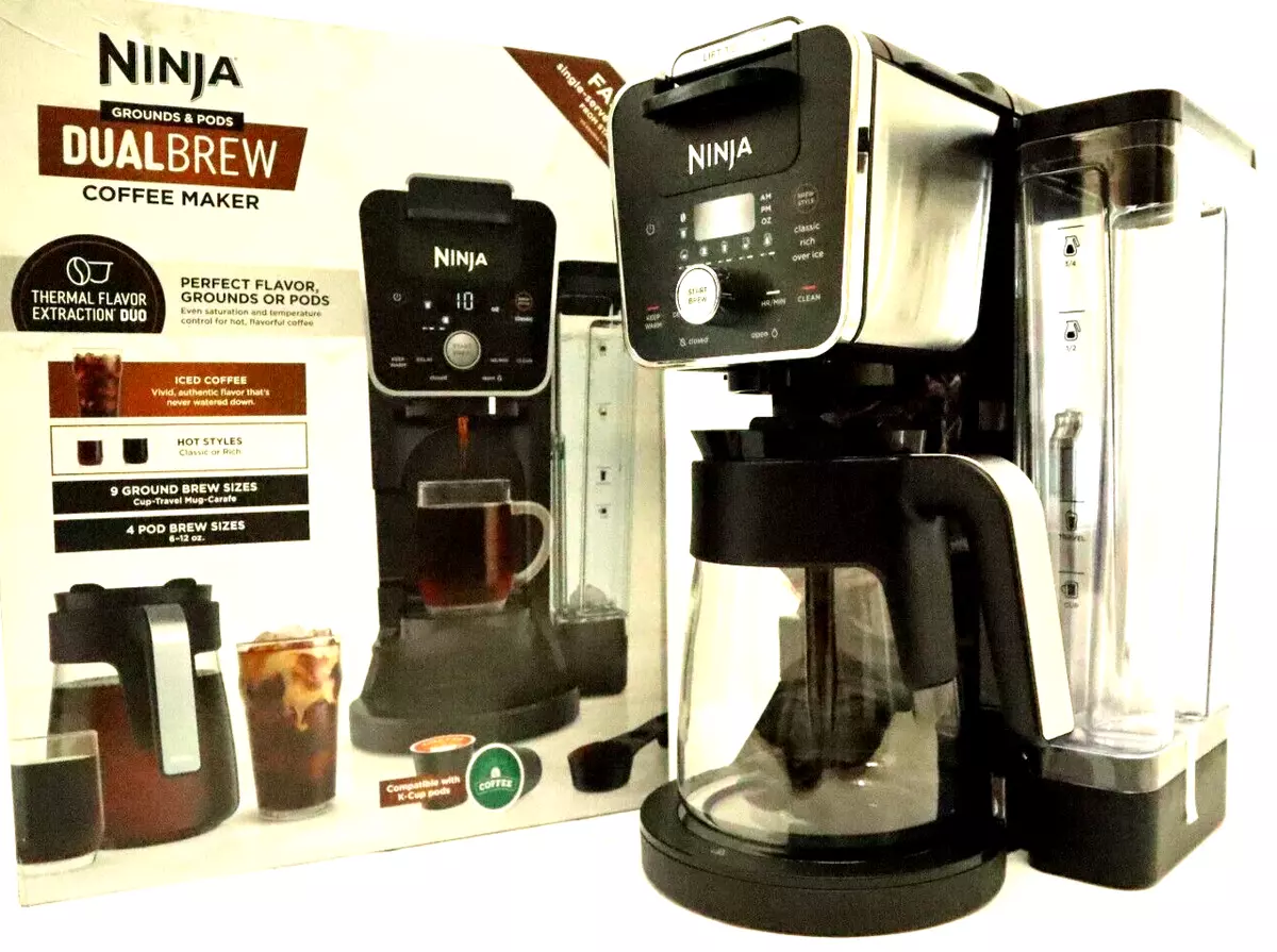 NINJA Dual Brew 12-Cup Hot and Iced Coffee Maker, Single-Serve