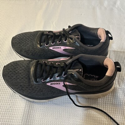 Brooks Women Sz 11 Transmit Road-Running Shoe Sneaker Black/Lilac  1203501B077