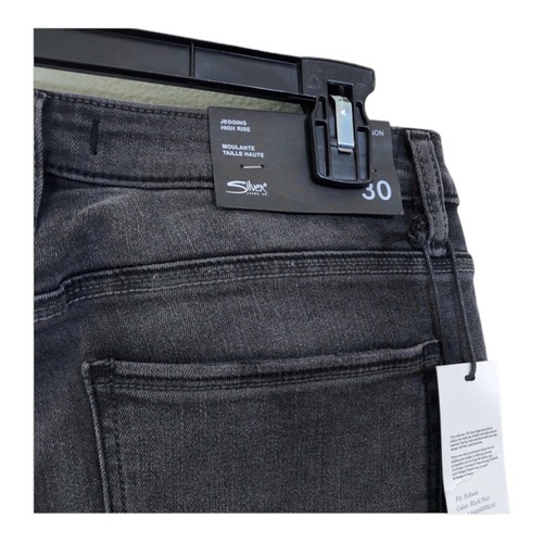 NEW Silver Jeans Womens Robson Jeggings Distressed High Rise Button Fly Size 30 - Picture 6 of 7