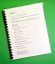 Owners Manual for Sony DSC RX100M4 Camera 259 Pages W/Clear Covers 