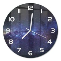 Glasuhr Glas-Wanduhr Mit FließEnden Zeigern MilchstraßE WeißE Zeiger Fi30 Cm