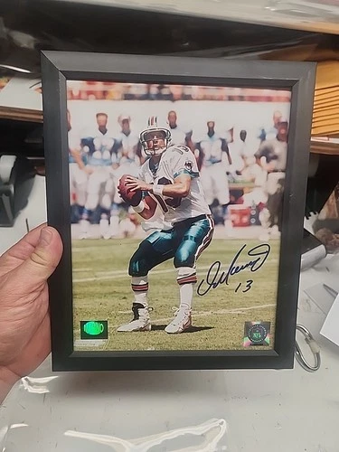 Dan Marino Autographed Dolphins Signed 8x10 Photo, HOF VERIFIED!!! Framed