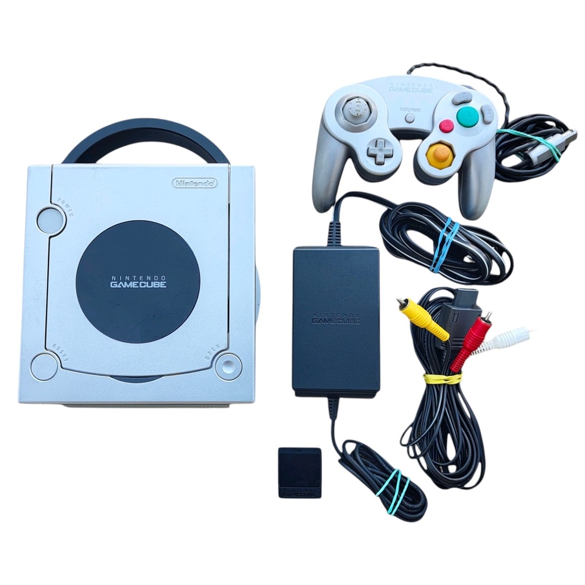 Nintendo GameCube Platinum Console With Controller Memory Card Dol