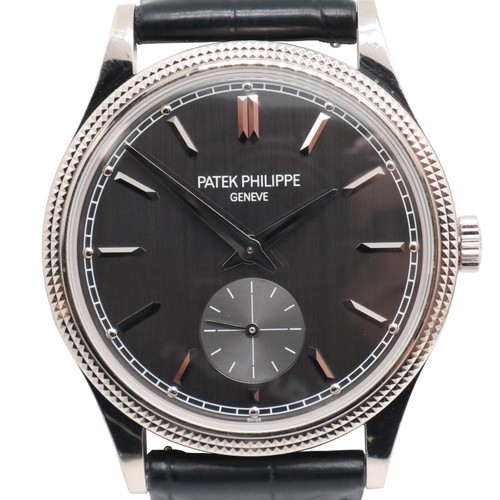 2020s Patek Philippe 6119G-001 Calatrava 39mm 18K White Gold Gray Dial Watch