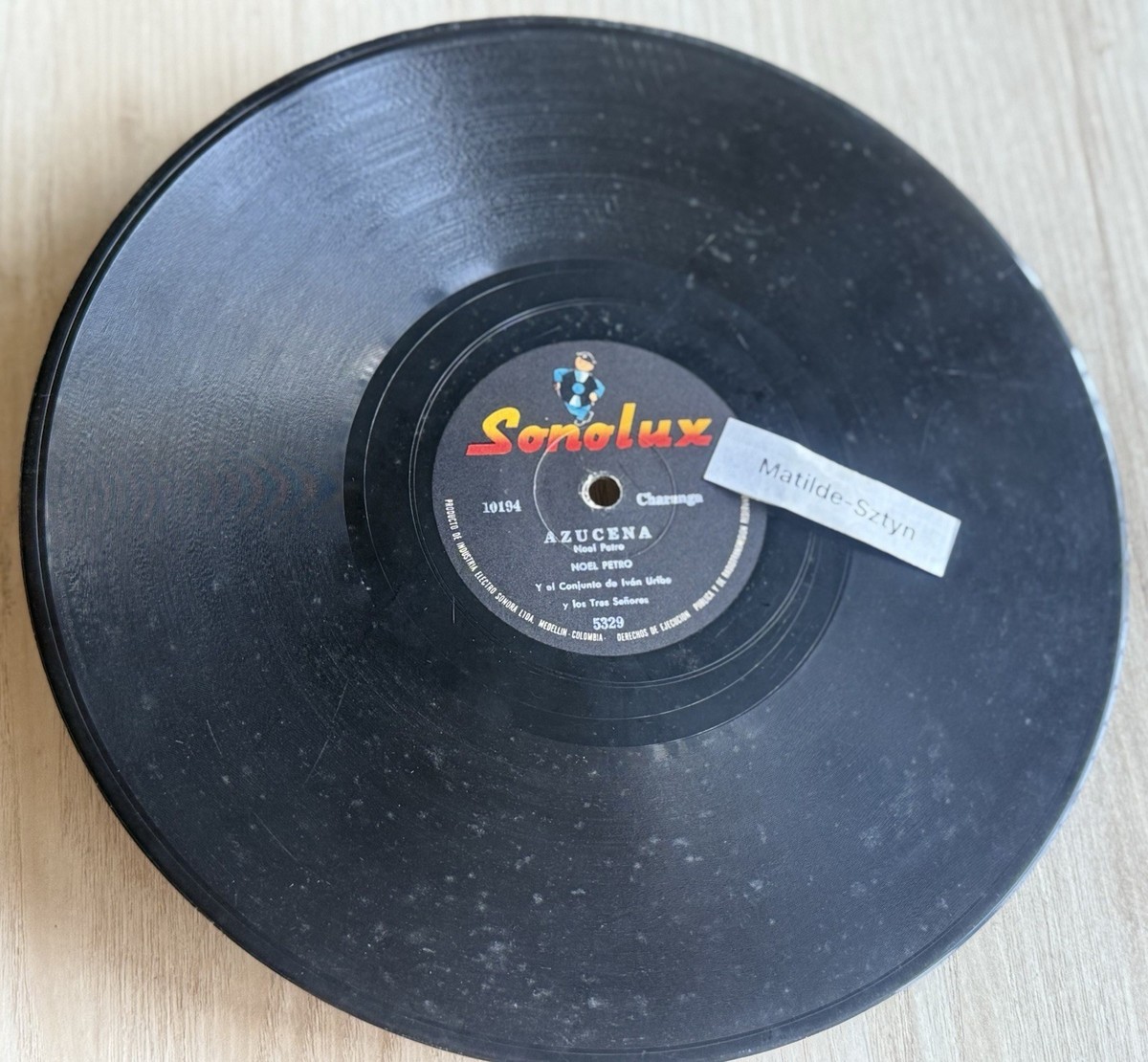 NOEL PETRO Conj. IVAN URIBE Covenas / Azucena 78RPM Colombia Porro