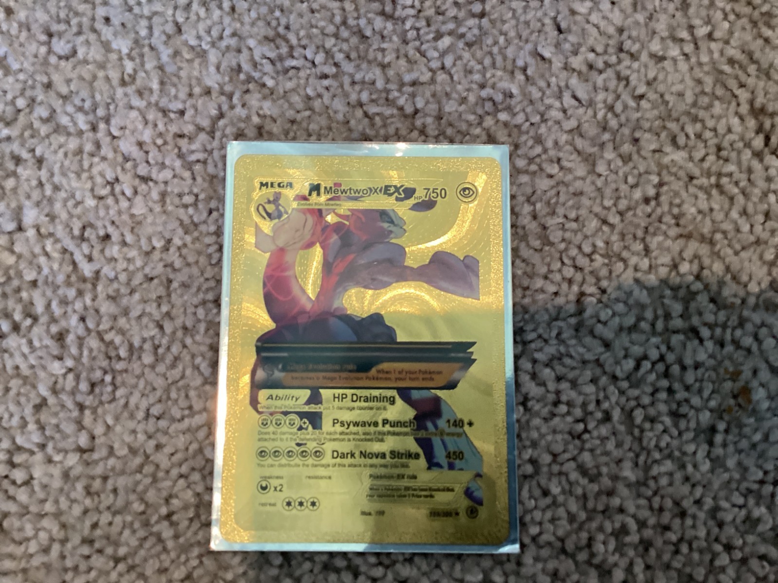 mega m mewtwo ex, hp750, 159/300, authentic