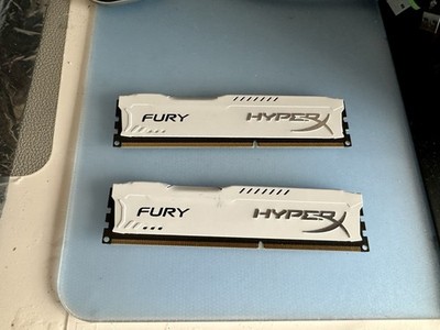 8 GB (2×4) DDR3 1600MHz CL10 Kingston HyperX Fury, White, RAM, HX316C10FWK2/16