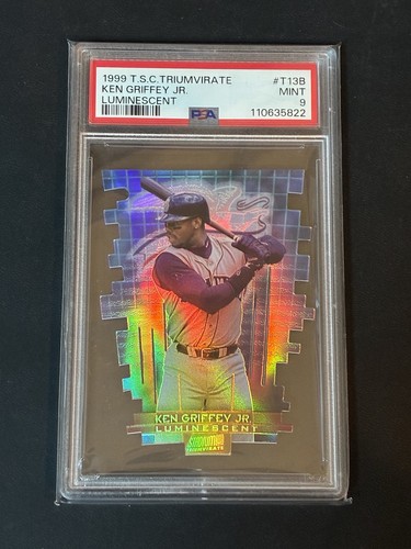 Ken Griffey Jr. Refractor 1999 STADIUM CLUB TRIUMVIRATE LUMINESCENT #T13B PSA 9