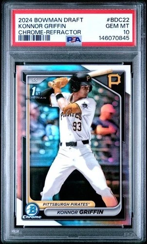 2024 Bowman Draft 1st Chrome Konnor Griffin Refractor Rookie #BDC22🔥PSA 10🔥