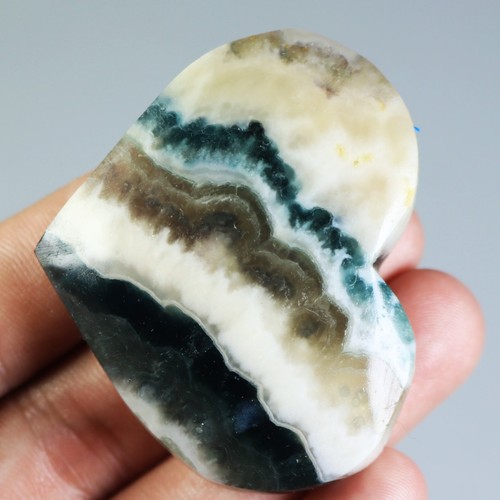 Raya Natural Fluorita y Ágata Cuarzo Cristal Palma Piedra Corazón Reiki Sanación - Imagen 5 de 9