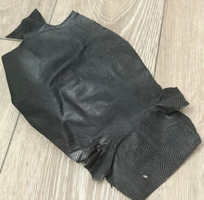 Black Teju Genuine Lizard Leather Hide Tegu Exotic Skin Ring Iguana real 279