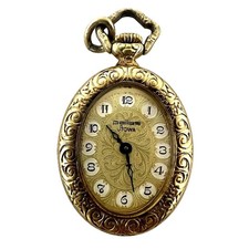 Vintage Pallas USA Anhängeruhr vergoldet mec...