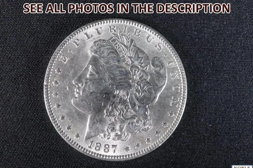 NobleSpirit GEM BU 1887 Morgan Silver Dollar Nice Sheen