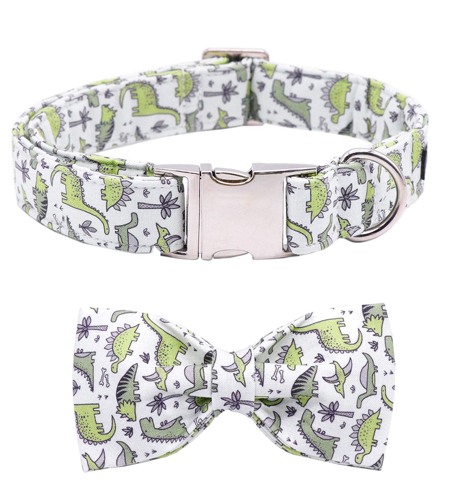 Collier pour chien de petite taille avec nœud papillon en tissu noble