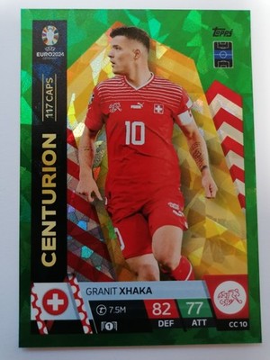 Topps Match Attax Euro Germany 2024 Centurion Green Granit Xhaka CC 10 Schweiz
