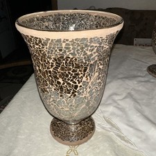 Tolles altes Mosaikglas Mosaik Glas Kerzenständer Windlicht aus Florida.24 cm H