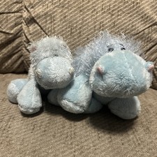 Webkinz Hippo and Lil Kinz Hippo Ganz Plush Stuffed Animal No Codes