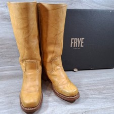 VTG 2000s Frye Campus 14L Banana Boots Women 8 M Yellow Square Toe MADE IN USA