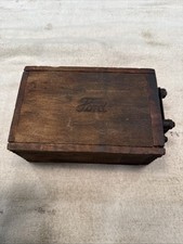 Antique Ford Model T Ignition Coil Battery Wood Dovetail Corners - Untested