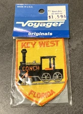 Vintage Voyager Conch Train Steam Engine Key West Florida Patch NOS