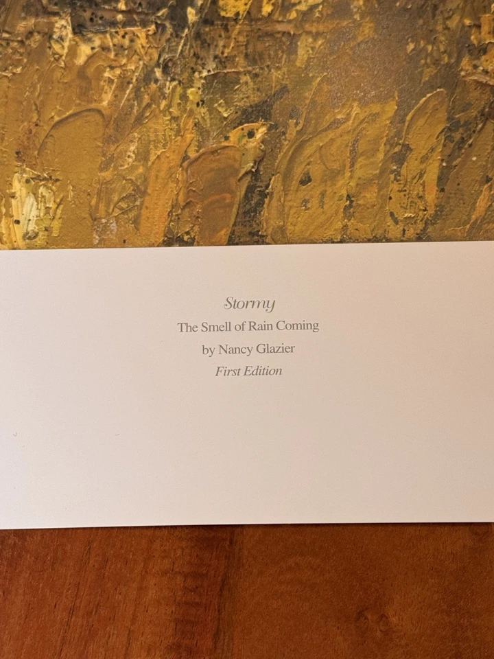 Nancy Glazier Stormy The Smell of Rain Coming Limited Edition Print 707/1200 Signed - Bild 3 von 4