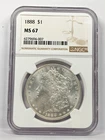 1888 Morgan Silver Dollar NGC MS67 6XEGB25