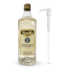 Starbucks Sugar Free Vanilla Syrup 1L 33.8 fl oz w/ Complimentary White Pump