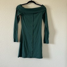 Wild fable Green Off shoulder Long Sleeve dress Stretchy Women’s Small Green