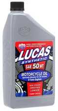 LUCAS OIL 10765 High-Performance FULL-SYN Motorcycle Engine Motor Oil 50W 1Qt