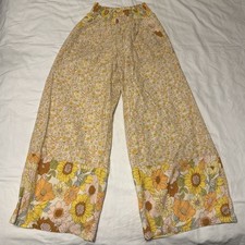 american eagle wide leg Floral pants XXS