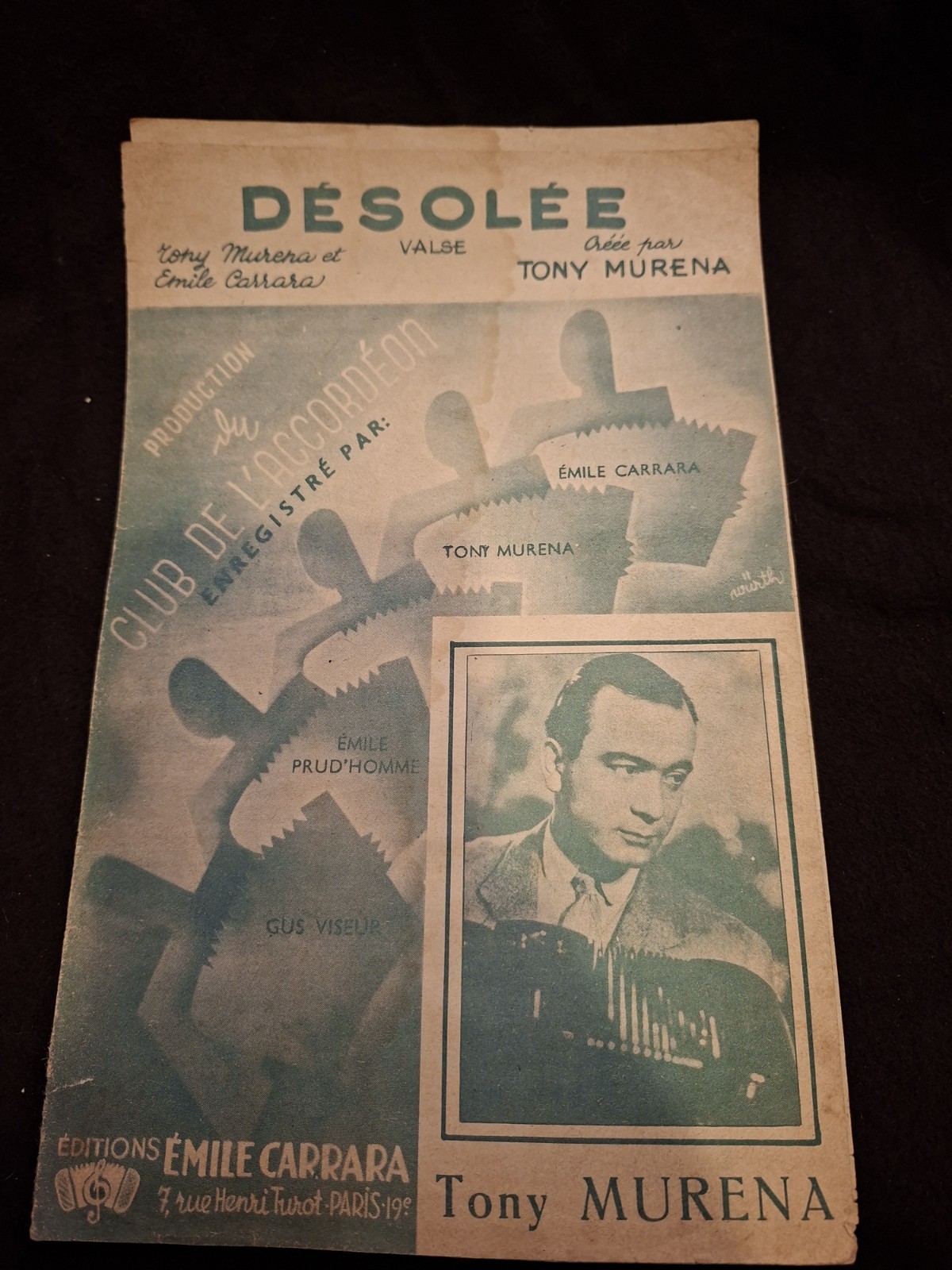 Sorry Partition Tony Murena Sheet Music
