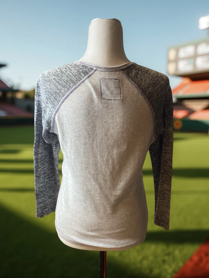 Camiseta Colorado Rockies 3/4 cuartos raglán gris claro/gris oscuro Foto 2 de 4