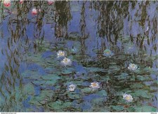 Postcard - Art - Painting - Claude Monet - Blue Water Lilies. 1915-1919 - C