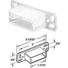 Prime-Line 2-13/32" x 1-7/16" Side Track Socket (2-Pack) R 7145 PRIME-LINE R