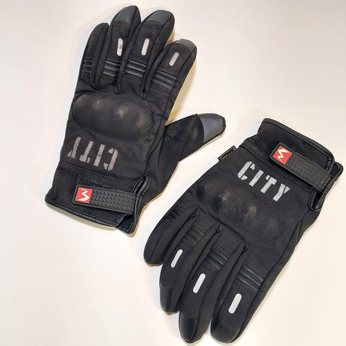 SZ LG. MADBIKE MAD07 Black Riding Gloves - Used, but plenty of life left in 'em!