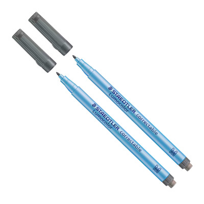 2x Staedtler Lumocolor correctable NonPermanent Flipchart Marker schwarz 305 M-9