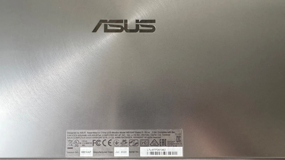 Asus Zenscreen Go MB16AP 15,6" tragbarer Monitor FHD 1920x1080 USB-C IPS-Panel - Bild 4 von 4