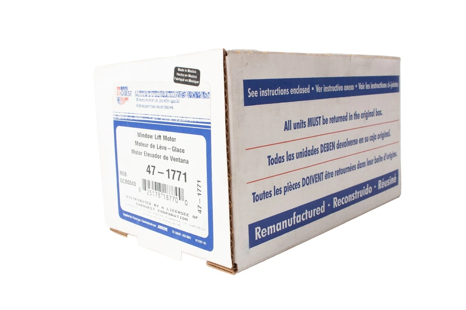 Motor elevador ventana delantera izquierda de repuesto Cardone apto para Mazda MPV 47-1771 2000-2006 Foto 2 de 4
