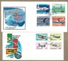 New Zealand 1974 New Hebrides 1972 Planes Aviation FDC Covers x 2