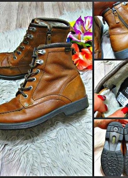 Women Ecco Boots Brown 37 #3QIB