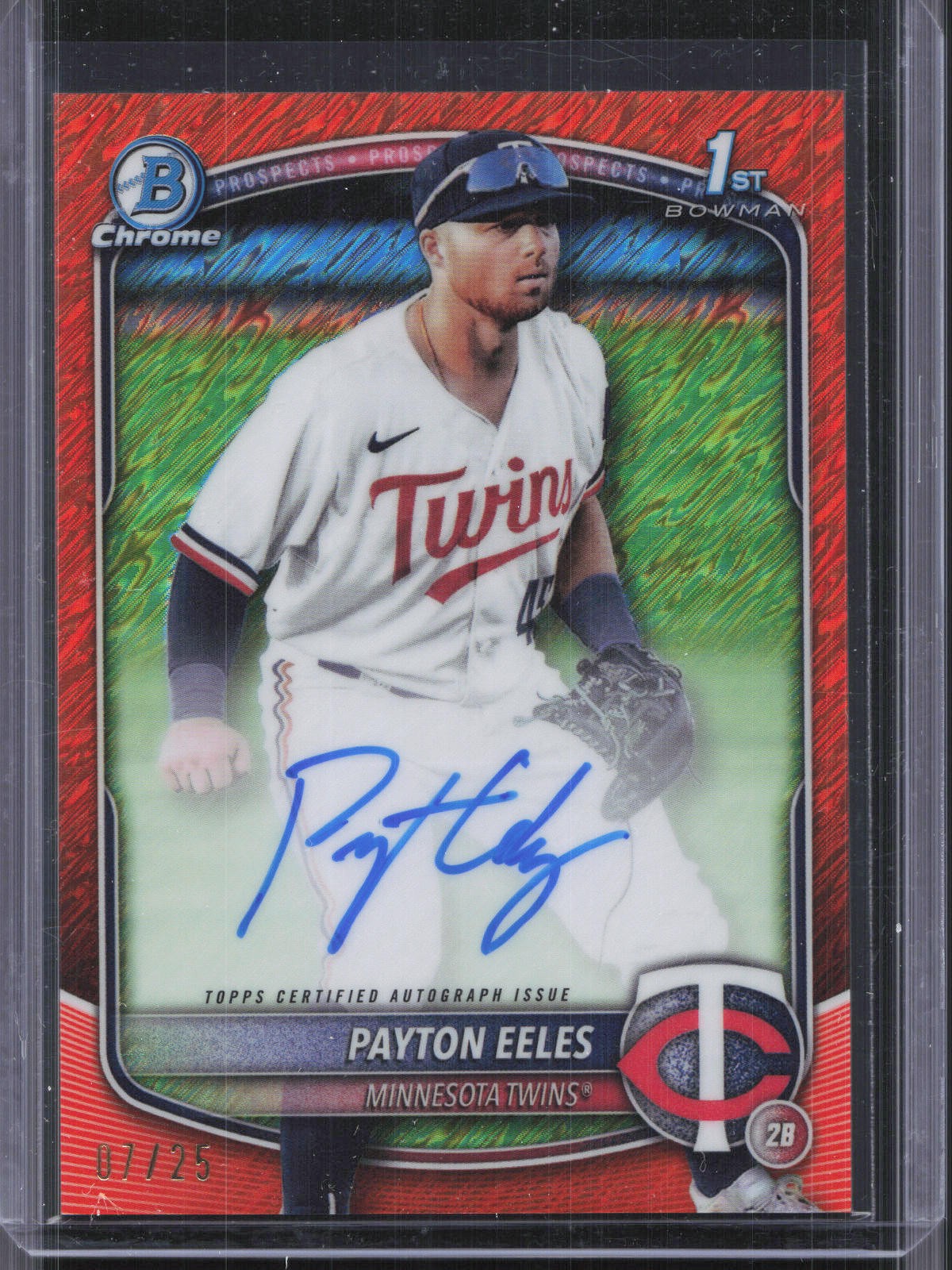 2025 Bowman - Chrome Prospect Auto Payton Eeles 1st Orange Shimmer #/25