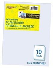 Premium Foam Board 15  x 20  , Sturdy  Lightweight 15  x 20  , 10 Sheets White