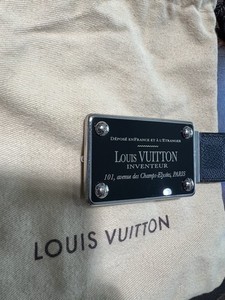 Louis Vuitton Inventeur Damier Graphite 35mm Reversible Belt size 95cm “Vintage”
