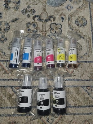 Epson Black, Magenta, Cyan, Yellow Pigment Ink Bottles - 520