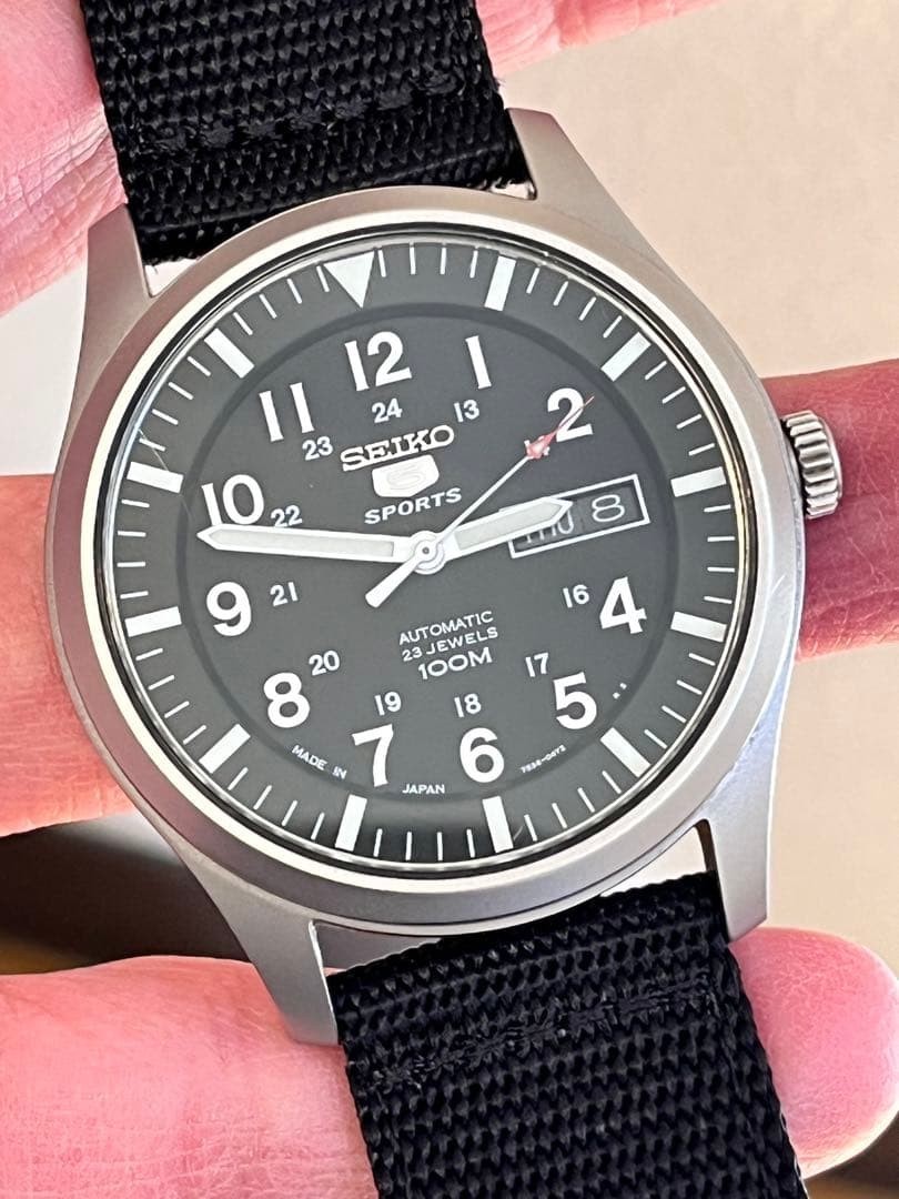 Tested Sports 5 Automatic ] Excellent Seiko Navy 7S36-03J0 Men's [ SNZG15 Watch - vintagewatches.pk