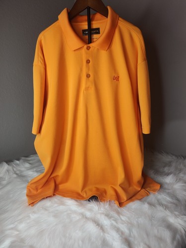 Loudmouth Golf Herren Performance Poloshirt Größe 2XL Orange Kurzarm Stretch