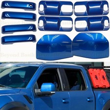 2015-2020 Ford F150 Door Handle COVERS No SMKH+Bowls+Mirrors E7 VELOCITY BLUE