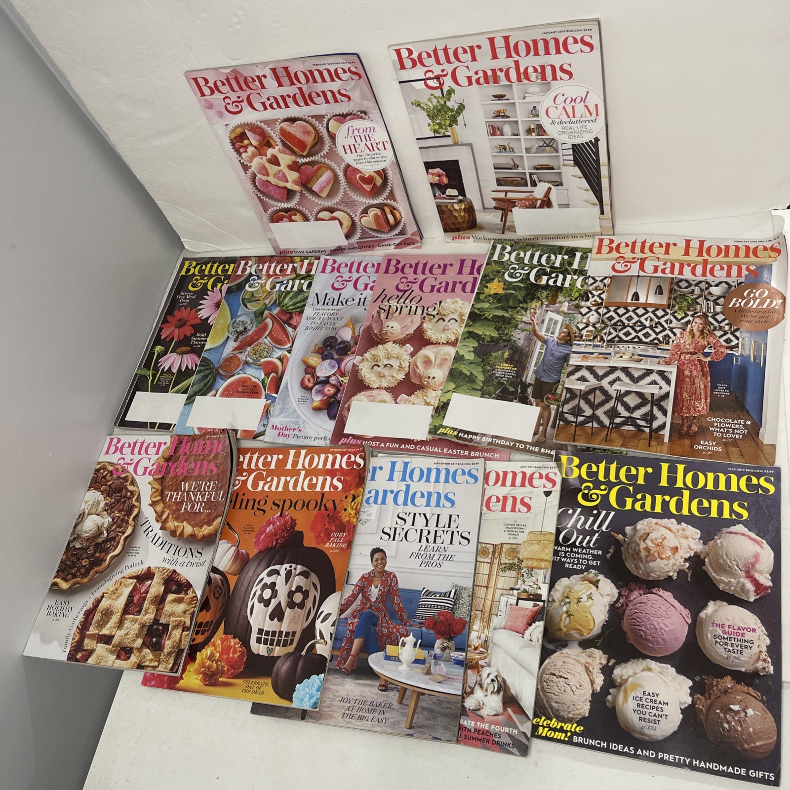 Lot Of 13 Better Homes And Gardens Magazines Assorted 2017 2018 2019 2020 BH&G