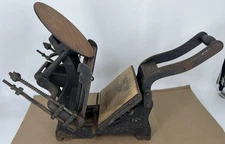 Vintage Antique Kelsey Excelsior Letterpress Desk Top Printing Press, No Rollers